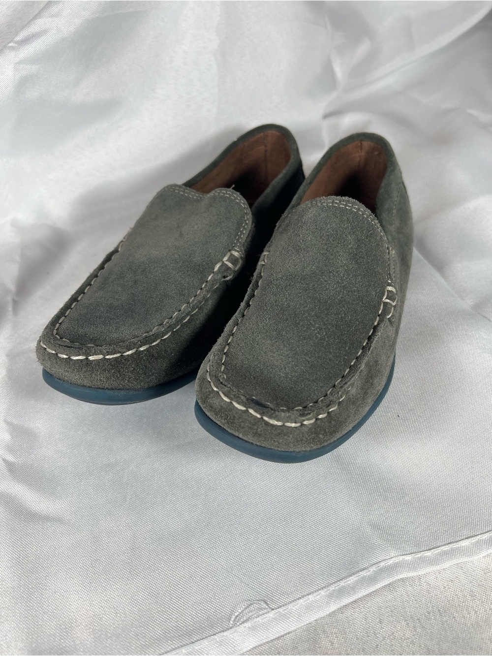 Florsheim Kids Jasper Jr. Suede Loafers Grey Big Kid Size 5M 16564-061